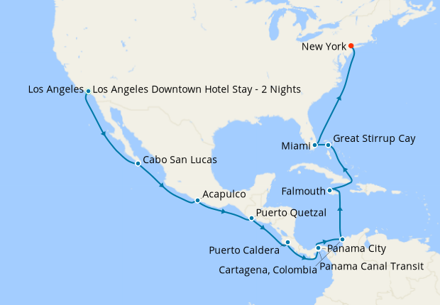 Cruise Itinerary Map