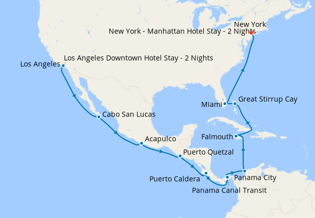 Cruise Itinerary Map