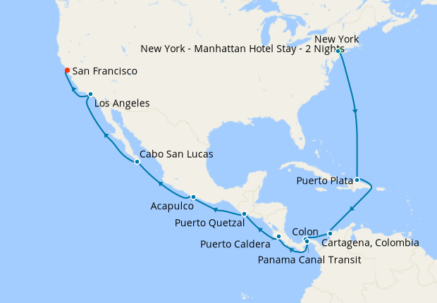 Cruise Itinerary Map