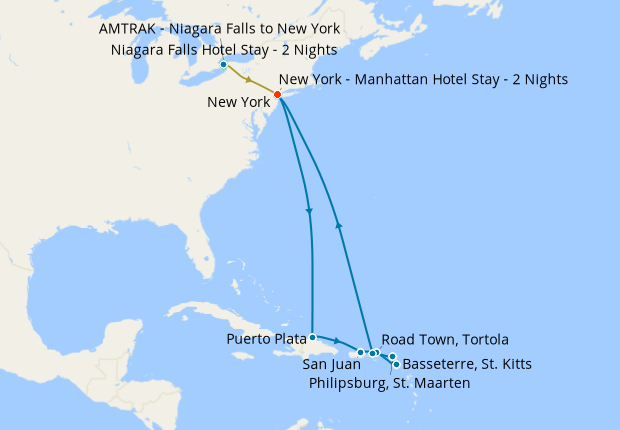 Cruise Itinerary Map