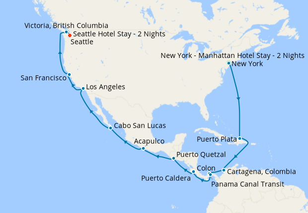 Cruise Itinerary Map
