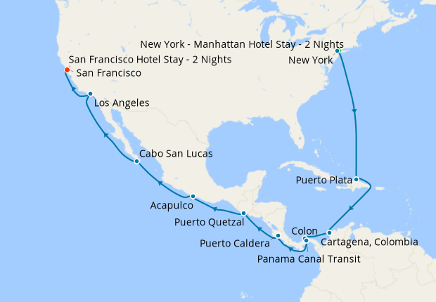 Cruise Itinerary Map