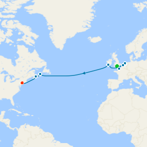 Transatlantic from Southampton to New York with Stay