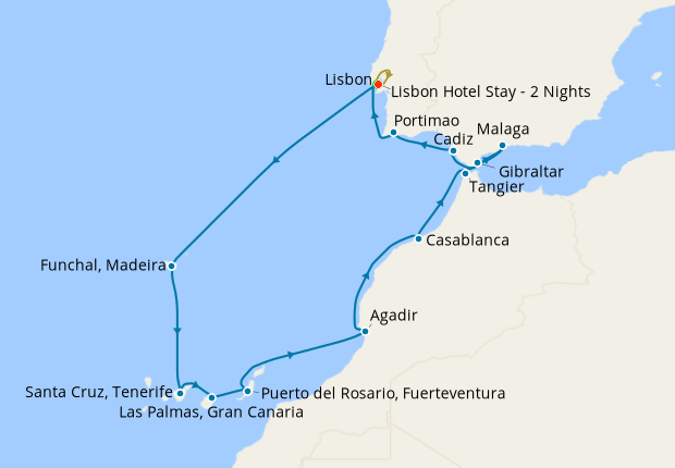 Cruise Itinerary Map