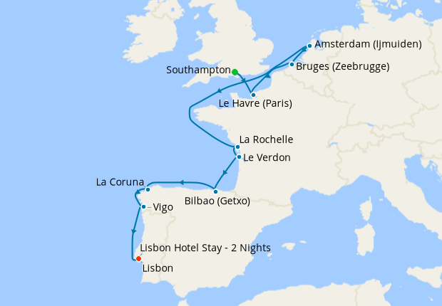 Cruise Itinerary Map