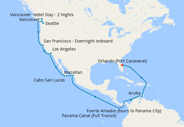 Cruise Itinerary Map