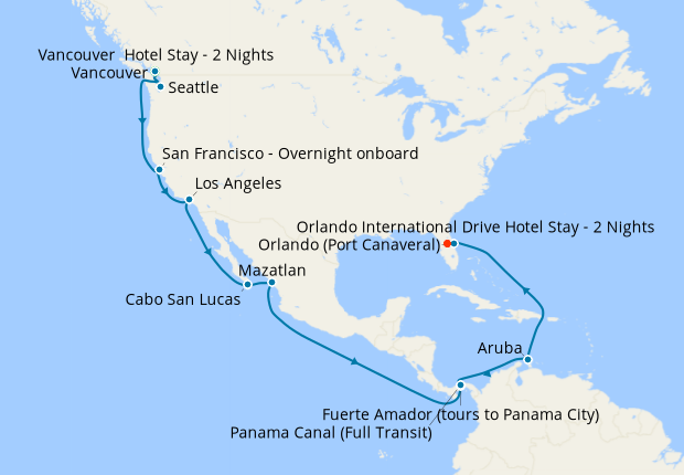 Cruise Itinerary Map