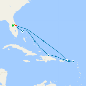 Eastern Caribbean with St. Thomas from Port Canaveral with 7nt Orlando Stay and Car Hire