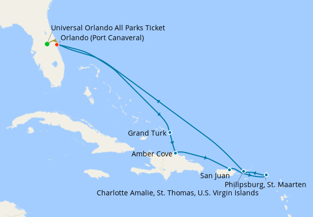 Cruise Itinerary Map