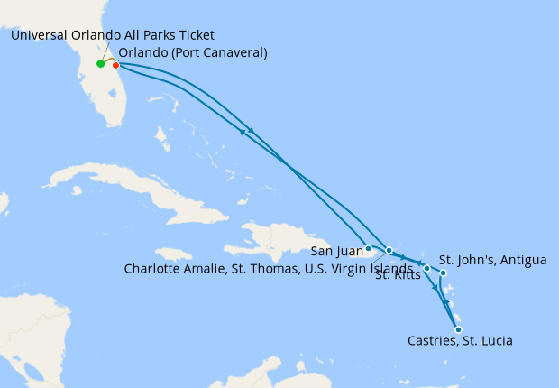 Cruise Itinerary Map