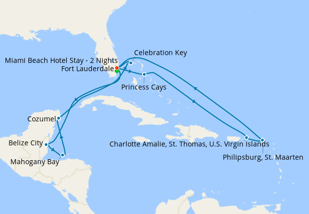 Cruise Itinerary Map