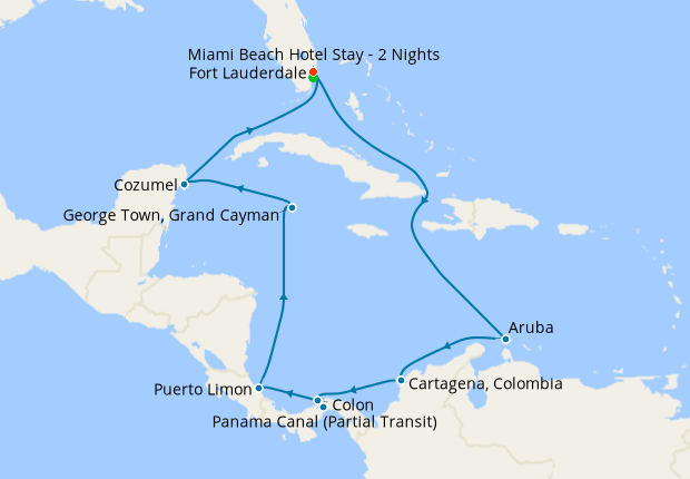 Cruise Itinerary Map