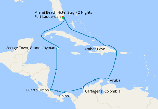 Cruise Itinerary Map