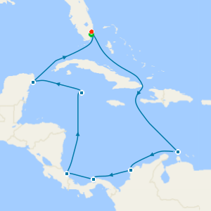 Southern Caribbean with Panama from Ft. Lauderdale with Miami Beach Stay