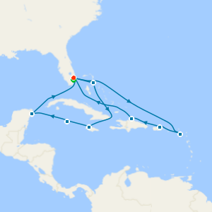 Eastern & Western Caribbean Adventurer from Ft. Lauderdale with Miami Beach Stay