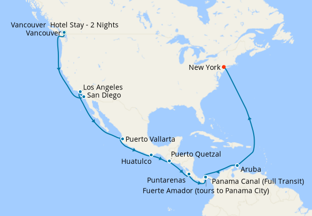 Cruise Itinerary Map