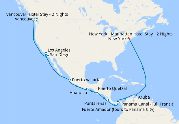 Cruise Itinerary Map