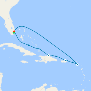 Eastern Caribbean with St. Kitts from Ft. Lauderdale with Miami Beach Stay