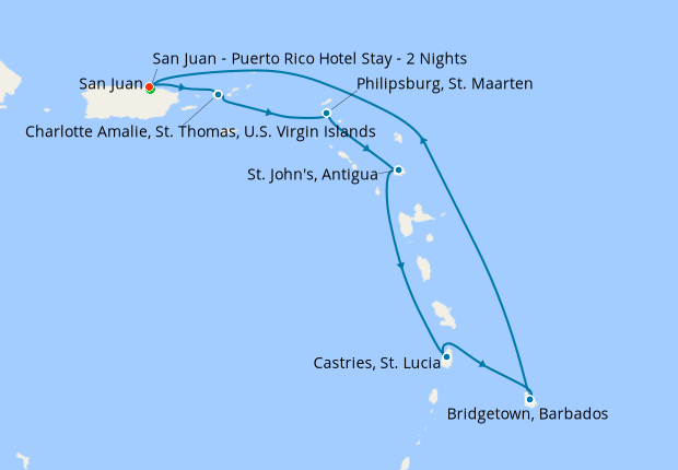 Cruise Itinerary Map
