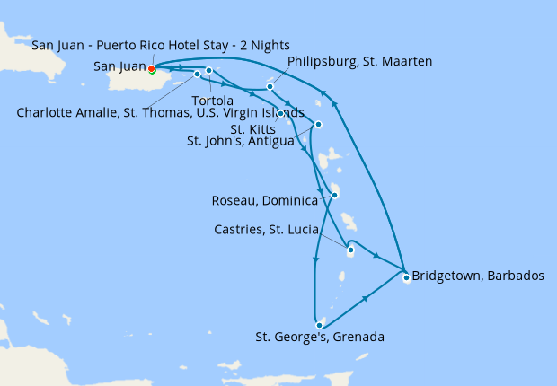 Cruise Itinerary Map