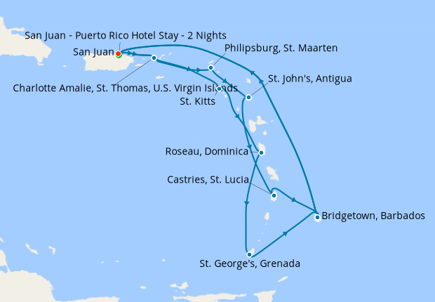 Cruise Itinerary Map