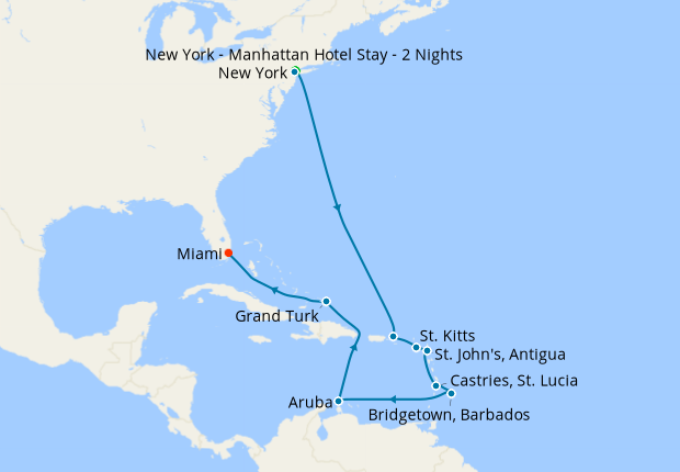 Cruise Itinerary Map
