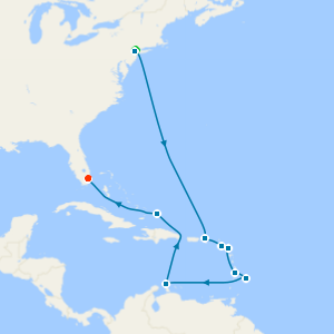 Southern Caribbean Islander with New York and Miami Beach Stays