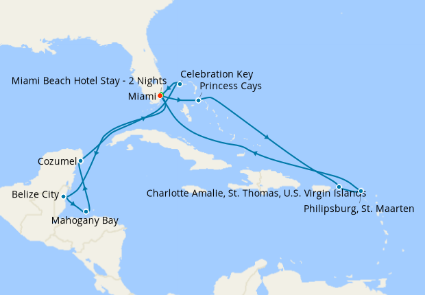 Cruise Itinerary Map