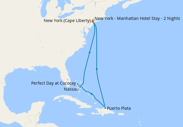 Cruise Itinerary Map