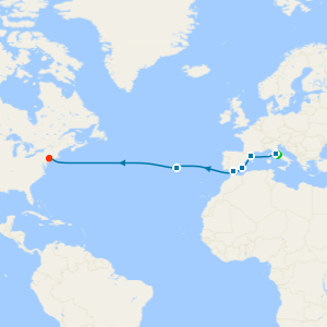 Transatlantic from Rome to Cape Liberty with Stay