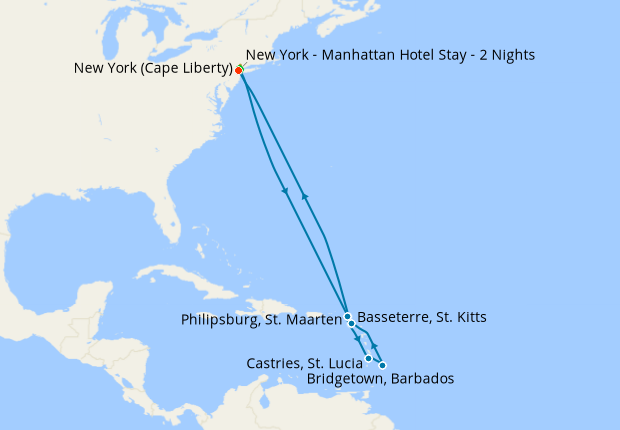 Cruise Itinerary Map