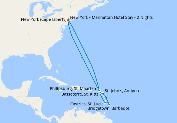 Cruise Itinerary Map