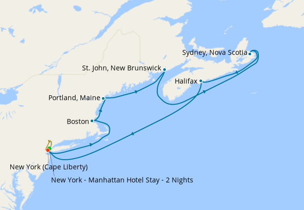 Cruise Itinerary Map