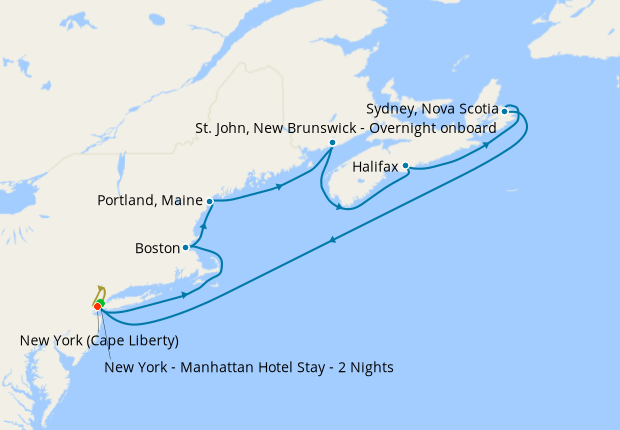 Cruise Itinerary Map
