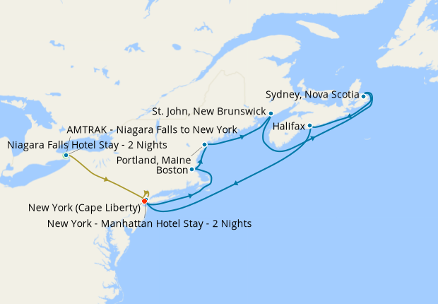 Cruise Itinerary Map