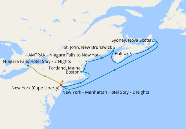 Cruise Itinerary Map