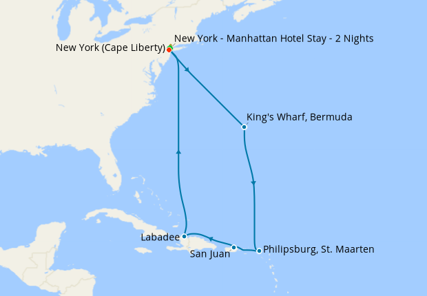 Cruise Itinerary Map