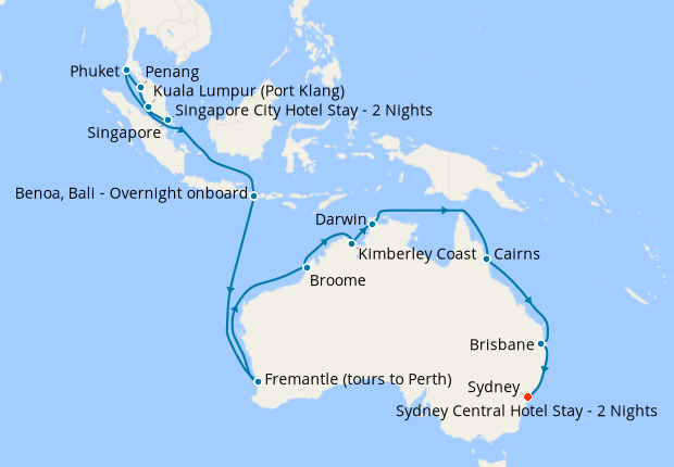 Cruise Itinerary Map