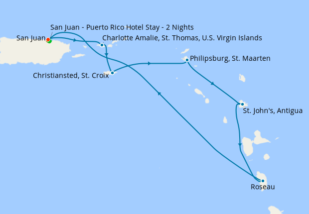 Cruise Itinerary Map