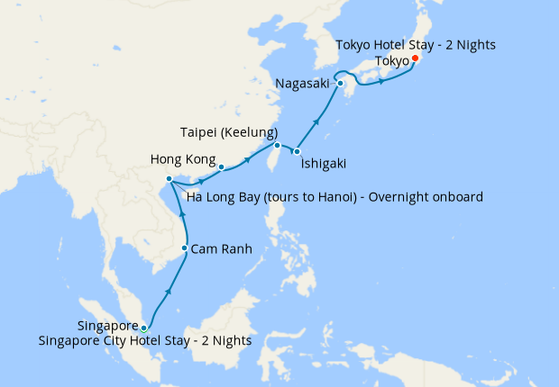 Cruise Itinerary Map