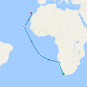 Walvis Bay, Jamestown & Cape Verde cruise from Cape Town
