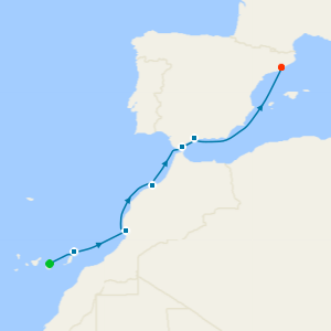 Gran Canaria, Casablanca & Malaga cruise from Las Palmas