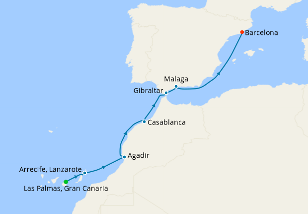 Cruise Itinerary Map