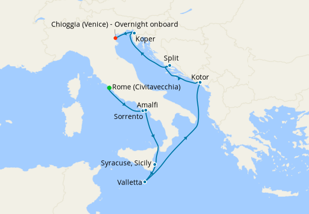 Cruise Itinerary Map