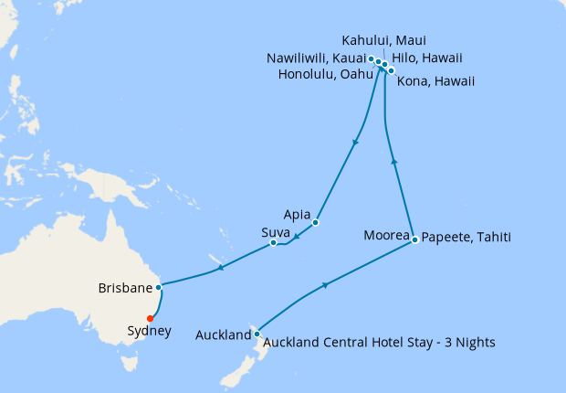 Cruise Itinerary Map