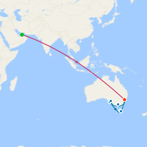 Dubai’s Desert Dunes, Sydney’s Hunter Valley & Southern Australia Explorer