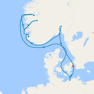 Norwegian Fjords from Copenhagen with Stay