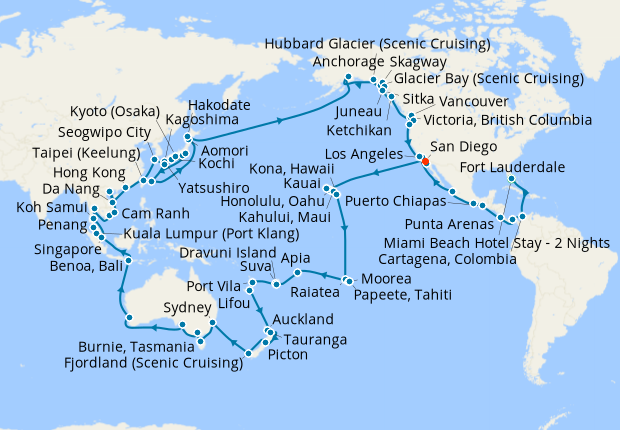 Cruise Itinerary Map