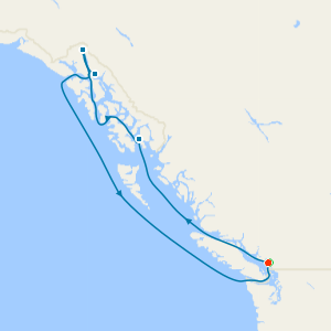 Alaska Inside Passage from Vancouver with Stay