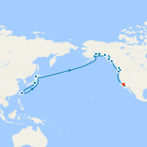 Tokyo, Japan & Alaska to Los Angeles with Stays